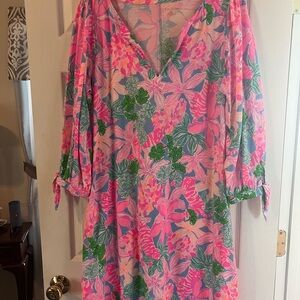 Lilly Pulitzer Pink and Green Floral Dress